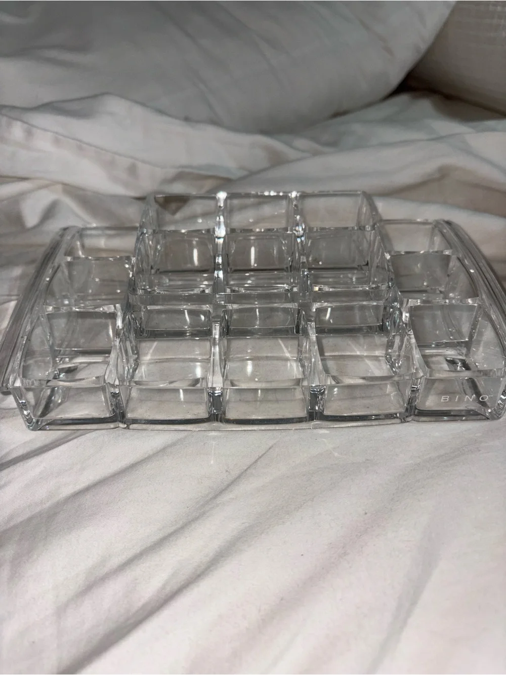 Clear Acrylic 16-Compartment Organizer Tray